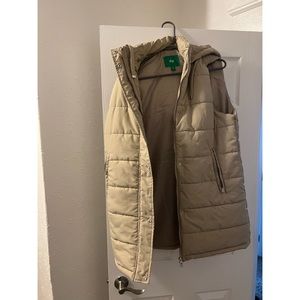 Long puffer vest